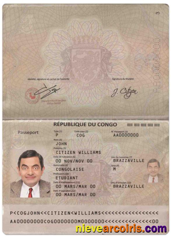 Congo passport 2014-present